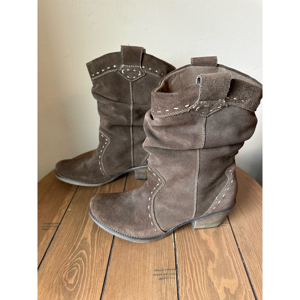 Clarks Artisan Collection Kahki Suede Zania Saddle Women's Boots 7M
